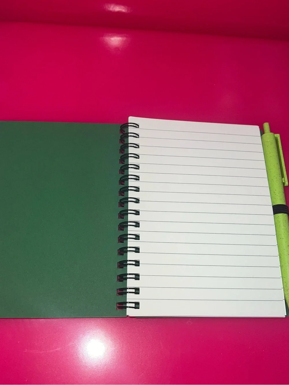 Believe In Yourself Spiral Notebook with Green Pen - Forest Green & Lime